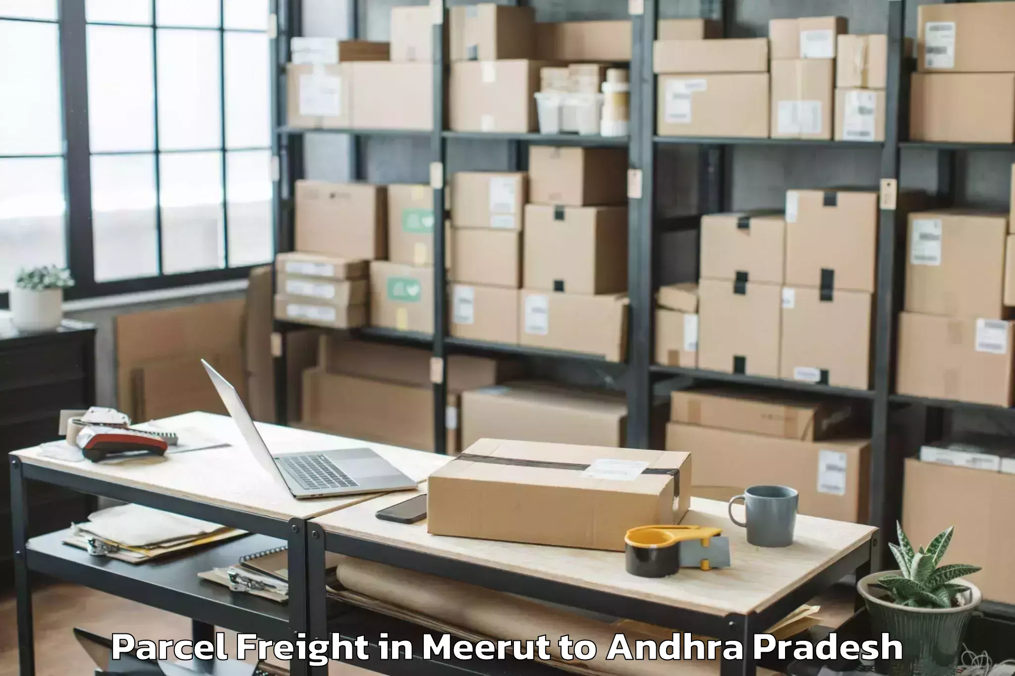 Efficient Meerut to Yellamanchili Parcel Freight